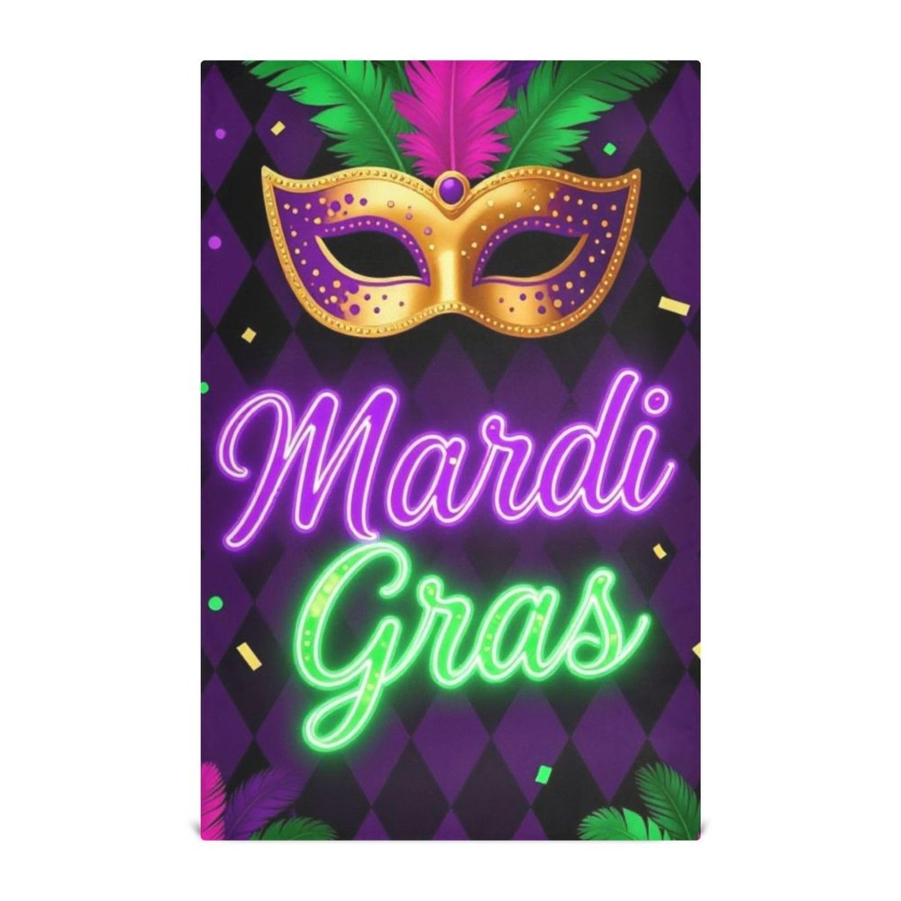 Amooorous Mardi Gras Nola Festive Carnival decorative kitchen hand towels that hang camping absorbent towel accesorios para mesas 28x18in set of 6