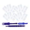STOBAZA Disposable Home Dust Duster Set with Short and Long Handles, Non-Woven Fabric and Microfiber Heads, 20 Replacement Dusting Brush Refills for Household Cleaning view 1