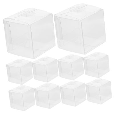 10pcs Plastic Packing Boxes PVC Candy Box for Weddings Parties and Events for Favors and Treats