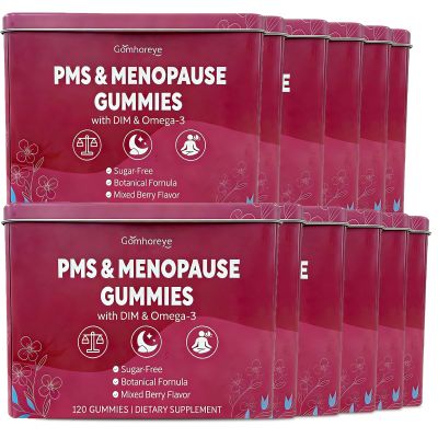 Gomhoreye Menopause Supplements for Women Gummies- Menopause, Perimenopause & PMS Relief Gummies, 12 Packs