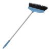 Adorainbow Soft Bristle Sweeping Broom with Long Stainless Steel Handle, Anti-Hair Lint Household Cleaning Broom for Indoor and Outdoor Use, Blue Floor Sweeper for Kitchen and Office view 1