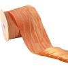 10 Yards Pleated Organza Ribbon, 1 Inch Gathered Edging Trimmings Tulle Fabric for Wedding Dress Gown Clothing Applique Embellishment DIY Sewing Crafts(Dark Orange) view 1