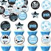 Rsstarxi 63 Pack Edible Class of 2026 Graduation Cupcake Toppers Graduation Cap Decorations Congrats Grad Cake Decorations for I Did It Happy Graduation Theme Party Supplies Light Blue view 1