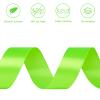 CLUEWR Fluorescent Apple Green Satin Ribbon, 1 Inch, 50 Yards view 3