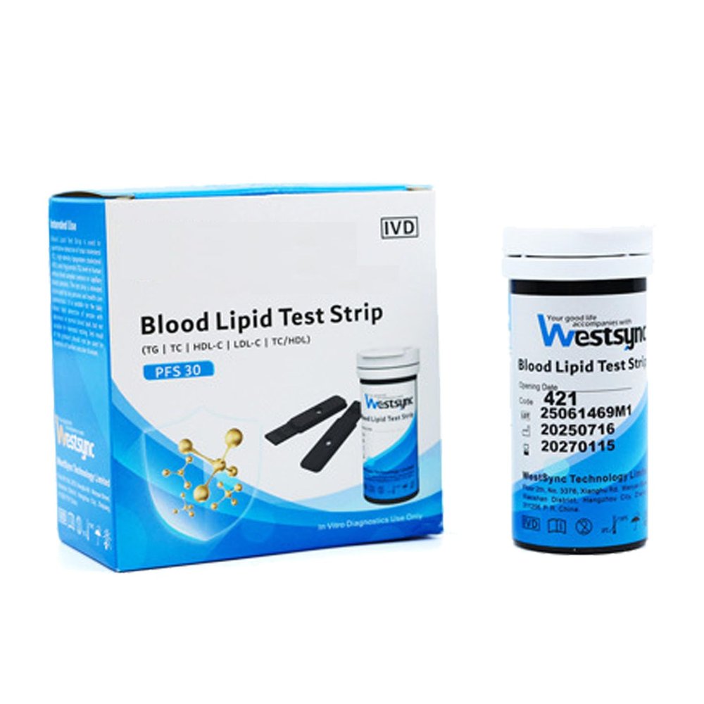 10 Pack 5 in 1 Lipid Test Strips for PFS-30ACholesterol Tester Meter