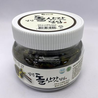 ALCHAN Korean Pickled Dolsan Mustard Leaves, 300g, Sweet & Tangy Mustard Greens Side Dish Vegetable for BBQ & Rice