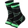 2 Pcs Fluorescent Lime L (size 40-42) Compression Ankle Support Brace Sleeve Wrap for Sprain Protection and Joint Stability view 1