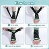 2 Pcs Fluorescent Lime L (size 40-42) Compression Ankle Support Brace Sleeve Wrap for Sprain Protection and Joint Stability view 3