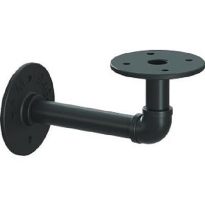 (4)-MLK Birmingham 8 in. Black Elbow Pipe Shelf MLK RP-201BREL-8BK