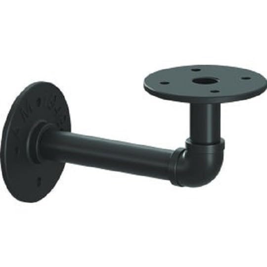 (4)-MLK Birmingham 8 in. Black Elbow Pipe Shelf MLK RP-201BREL-8BK