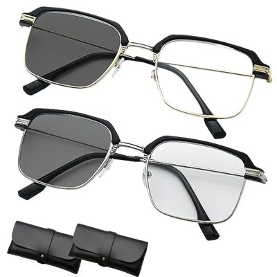 High-Definition Eye Protection Blue Light Filter Intelligent Zoom, Auto Focus Glasses Self Adjusting for Men Women (2pcs)