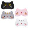 ElevateTech Sleep Mask for Kids, 4 Pcs Cute Cat Sleeping Mask Soft Plush Blindfold Fuffy Sleeping Eye Cover Eyeshade Funny Animal Kitten Eye Masks for Women Men Home Travel Nap Party Supplies view 1