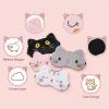 ElevateTech Sleep Mask for Kids, 4 Pcs Cute Cat Sleeping Mask Soft Plush Blindfold Fuffy Sleeping Eye Cover Eyeshade Funny Animal Kitten Eye Masks for Women Men Home Travel Nap Party Supplies view 3