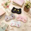 ElevateTech Sleep Mask for Kids, 4 Pcs Cute Cat Sleeping Mask Soft Plush Blindfold Fuffy Sleeping Eye Cover Eyeshade Funny Animal Kitten Eye Masks for Women Men Home Travel Nap Party Supplies view 4