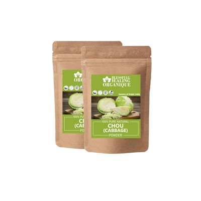 Blessfull Healing Organic Cabbage Powder 100% Pure Natural 100 Gram (3.52 oz) Each (Pack of 2) = 200 Grams, Vegan