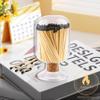Decorative Glass Matches Cloche (Bottle ONLY) | Long Match Holder Jar for Farmhouse Coffee Table | Trending Gift Ideas Cute Candle Display view 3