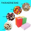 VINTORKY 40pcs Kraft Paper Lunch Bags with Flat Bottom, Assorted Orange Yellow Red Purple Green, Paper Treat Bags for Cookies Pastries Sourdough Bread Party Favor Wrap view 4