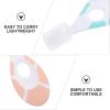 Ciieeo Toothbrush Set 2pcs Silicone Toothbrushes Soft Bristles Training Oral Care for Ages 0-10 in Mint Green and Light Pink Random Color view 3