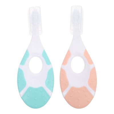 WATIIFUFU 2pcs Soft Bristle Toothbrushes for Ages 0-10 Mint Green and Light Pink Suitable for Oral Care and Teeth Cleaning Random Color