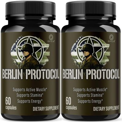 (2 Pack) Berlin Protocol Capsules - Official BerlinProtocol Pills Advanced Premium Formula Support Maximum Strength, All Natural Ingredients for Overall Health & Wellness, 120 Capsules for 2 Months