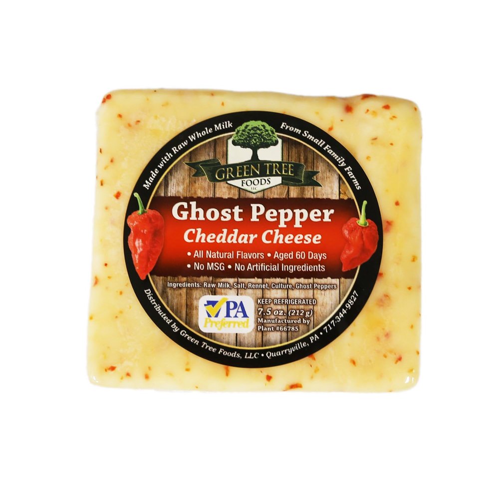 Ghost Pepper Cheddar Cheese 7.5 oz (Pack of 4)