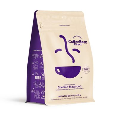 Coffee Bean Direct Coconut Macaroon Flavored, Whole Bean, 1lb Bag