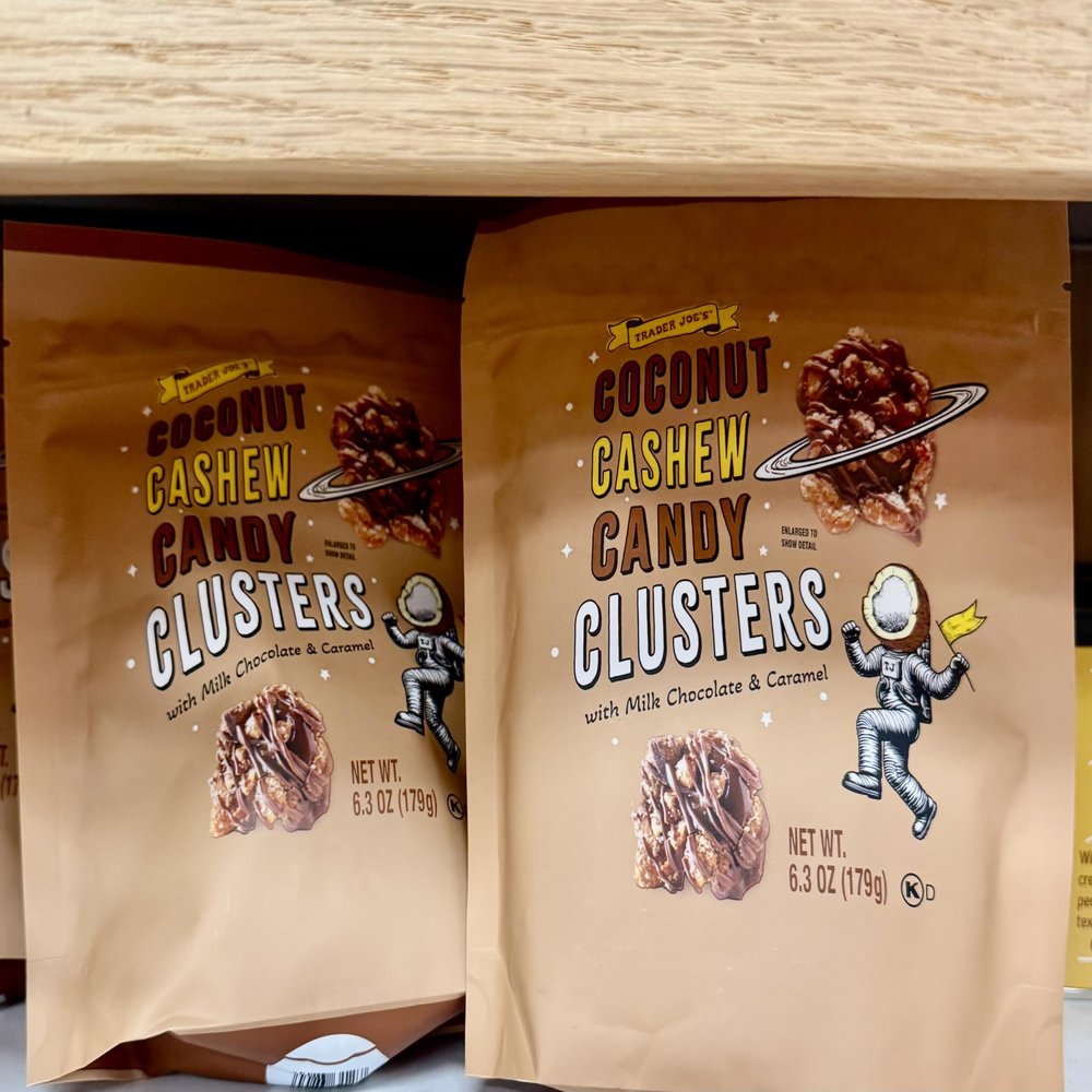 Trader Joe's Coconut Cashew Candy Clusters with Milk Chocolate & Caramel, 6.3 oz