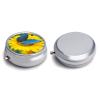 Sunflower Blue Butterfly Pill Box Exquisite Pill Organizer Cute Medicine Holder with COF Portable Compact Medicine for Vitamins, Fish Oil, Supplements and Medications view 3