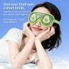 WAGJIA Cooling Gel Eye Mask with Fruit Print, Reusable PVC Ice Pack for Cold & Hot Therapy, Soft Comfortable Eye Cover for Migraines, Headaches, Skin Care(Yellow) view 2