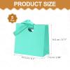 PATIKIL Gift Bags with Ribbon, (6.1" x 2.95" x 5.71", Green)(5Pcs), Medium Gift Wrap Bags with Handles, Suit for Wedding/Birthday/Bridesmaid/Party/Shopping view 2