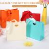 PATIKIL Gift Bags with Ribbon, (6.1" x 2.95" x 5.71", Green)(5Pcs), Medium Gift Wrap Bags with Handles, Suit for Wedding/Birthday/Bridesmaid/Party/Shopping view 4