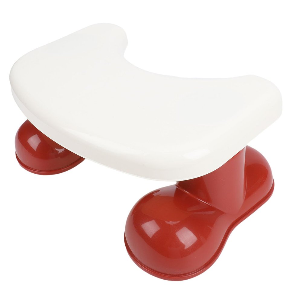 TianfuSpanda Toilet Stool, Sturdy PP Plastic Potty Stool with Anti Slip Design, Easy Storage for Bathroom Adults (Red)