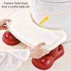 TianfuSpanda Toilet Stool, Sturdy PP Plastic Potty Stool with Anti Slip Design, Easy Storage for Bathroom Adults (Red) view 2