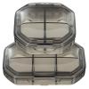 SOESFOUFU Portable Pill Organizer Case 2pcs Travel Medicine Storage Box with Lid, Silicone Sealed 4-Compartment and 6-Compartment Gray Daily Pill Carrier for Travel and Home Use view 1