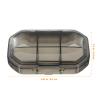 SOESFOUFU Portable Pill Organizer Case 2pcs Travel Medicine Storage Box with Lid, Silicone Sealed 4-Compartment and 6-Compartment Gray Daily Pill Carrier for Travel and Home Use view 2