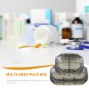 SOESFOUFU Portable Pill Organizer Case 2pcs Travel Medicine Storage Box with Lid, Silicone Sealed 4-Compartment and 6-Compartment Gray Daily Pill Carrier for Travel and Home Use view 3