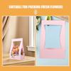 KOMBIUDA 10pcs Pink Paper Bouquet Boxes with Handle Floral Boxes for Arrangements for Packaging for Florists and Events view 3