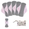 KUMUROETA Reusable Sanitary Pads for Women,Feminine Care,Machine Washable,6pcs/Set,Pack of 5+1 Storage Bag,Nonslip Panty Liners,Graphene Period Pads view 1