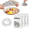 Reusable Aluminum Foil Food Covers, 120Pcs Pop-Up Tin Foil Food Insulation Cover, Aluminum Foil Heat Retaining Cover for Kitchen, Adjustable Foods Storage Covers for Any Plate or Bowl view 1