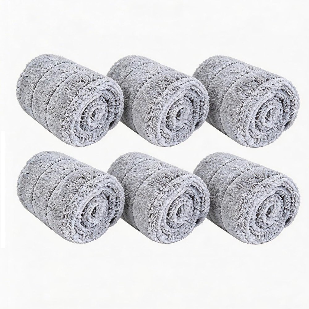 24 Inch Microfiber Mop Pads 6 Pack for Hardwood Tile Laminate Deep Clean