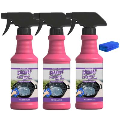 CREXEMI Fast-Acting Heavy-Duty Grill Degreaser Spray, Cleaner and Degreaser Smoky Stains, Heavy Duty BBQ Grill Degreaser (3pc)
