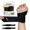 2-Pack Handicraft Wrist Wraps,Adjustable Premium Wrist Brace for Women&Men,Elastic Compression Sleeves Support Strap with Thumb Loop,Working Golf Protector Soft Ace Yoga,Arthritis-Right&left(Black) view 1