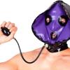 PRLQSW Latex Hood Unisex Zipper Back Rubber Mask Open Eyes Mouth Nose Handmade for Club Party Special Cool(Size:L) view 1