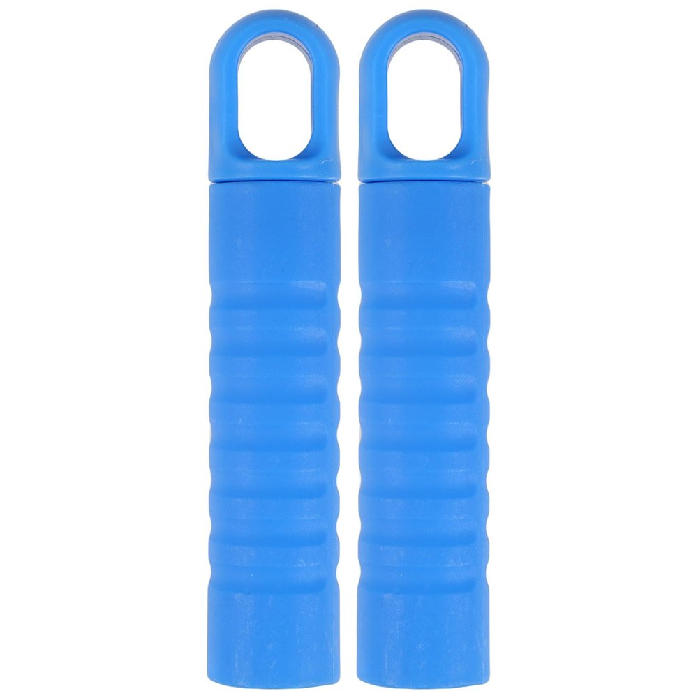 BETOOKY 2pcs Mop Handle Grip Replacement Sleeve 25mm Inner Diameter Blue Non-Slip Mop Rod End Cap with Hanging Hole for Cleaning Accessories
