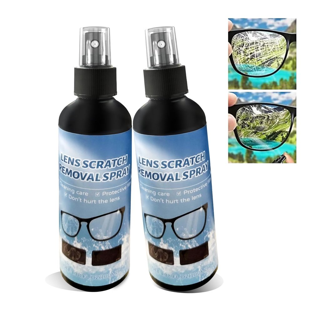 2PCs Lens scratch removal spray, Lens Scratch Remover for Eye glasses, Eyeglass Scratch Remover,Glasses Windshield Repair Fluid
