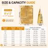 ANZNKU 100PCS Mylar Bags Resealable Large Smell Proof Bags(Gold, 8x12) view 2