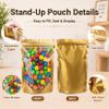 ANZNKU 100PCS Mylar Bags Resealable Large Smell Proof Bags(Gold, 8x12) view 4