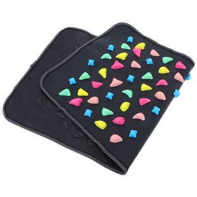 TOPPERFUN Acupoint Foot Massage Mat 70x35cm Acupressure Pebble Simulation Foot Massager Pad Non-Slip Reflexology Cushion for Yoga