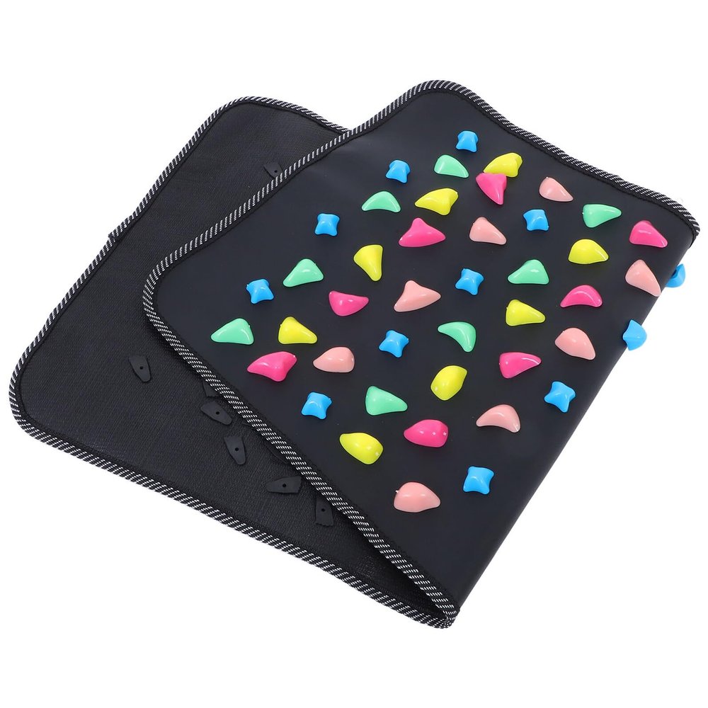 TOPPERFUN Acupoint Foot Massage Mat 70x35cm Acupressure Pebble Simulation Foot Massager Pad Non-Slip Reflexology Cushion for Yoga