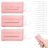 3PCS Automatic Pop-up Portable Floss Dispenser, 2026 New Travel Floss Storage Case with 30 Pcs Dental Floss, Dental Floss Box, Floss Stick Organizer for Home, Restaurant, On-the-Go Oral Care (Pink) view 1